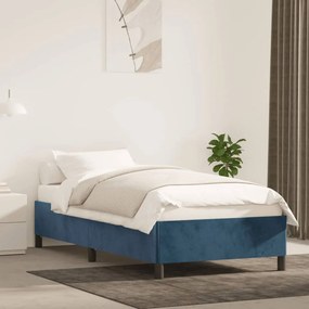 347292 vidaXL Cadru de pat, albastru închis, 80x200 cm, catifea