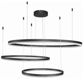 Lustra LED XXL suspendata design modern circular geometric Halo BK