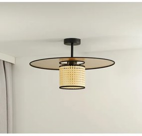 Lustră aplicată TOKYO Duolla RATTAN 1xE27/15W/230V d. 50 cm auriu/ratan