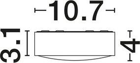 Plafoniera LED exterior moderna IP65 VISOR D-10cm