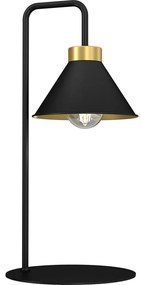 Lampă de masă DEMET 1xE27/15W/230V negru/auriu