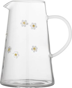 Carafă din sticlă cu motive florale, D12×H19 cm, transparentă, „Buzz"