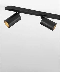 Plafoniera cu 3 spoturi GU10 ZELOS negru