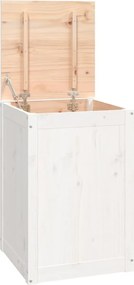 vidaXL Cutie de rufe, alb, 44x44x66 cm, lemn masiv de pin
