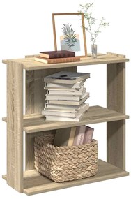 vidaXL Bibliotecă cu 3 niveluri, stejar sonoma, 60x30x60 cm, lemn