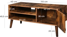 Comoda TV, vintage, MDF, 110x49.5x40cm