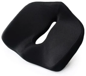 Pernă ortopedică pentru șezut, din spumă cu memorie și infuzie cu gel, ORTO COCCIS PLUS AERO-GEL B, fermitate NORMALĂ, Husă Mesh,
