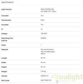 Aplica LED de perete exterior IP44 CANON-2 gri inchis 70566N