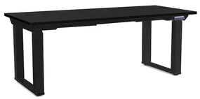 Masă înălțime reglabilă OfficeTech Strong 180 x 80 cm, picioare negre, negru