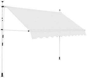 vidaXL Copertină retractabilă manual, crem, 300 cm