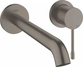 Baterie lavoar incastrata Grohe Essence L 23 cm antracit periat Hard Graphite fara corp ingropat