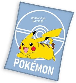 Carbotex Pătură pentru copii Pokémon Te aleg petine, Pikachu, 110 x 140 cm