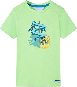 vidaXL Tricou pentru copii, verde neon, 116