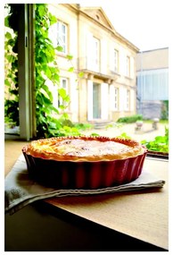 Formă rotundă de copt din ceramică Emile Henry, ⌀ 28 cm, roșu