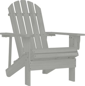 vidaXL Scaun de grădină, gri, lemn