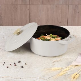 Oală din fontă emailată cu capac 24 cm, 4.35 L Berlinger Haus Sahara Collection BH 6528, ideală pentru friptură sau coacere lentă