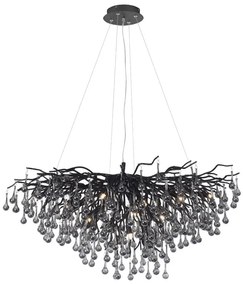 Lustra suspendata design magnific ICICLE negru, 50x100cm