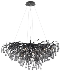 Lustra suspendata design magnific ICICLE negru, 50x100cm