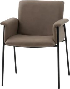 Scaun tip fotoliu Ramira, piele ecologica, structura metalica - MARO