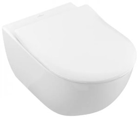 Set vas WC rimless suspendat, Villeroy&amp;Boch Subway 2.0, cu capac inchidere lenta si rezervor Geberit Duofix Sigma UP320