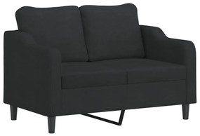 359355 vidaXL Canapea cu 2 locuri, negru, 120 cm, material textil