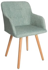 Set 2 scaune cu brate design nordic Scandinavia verde A-36827 VC