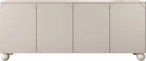 Comodă Sonatia II 200 cm cu patru uși - casmir / picioare sferice