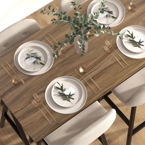 HOMCOM Set de bar format din 5 piese, masă și 4 scaune, tapițerie cu buton, spumă groasă, design cu aspect de in, bej | Aosom Romania