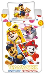 Lenjerie de pat pentru copii din bumbac pentru pătuț 100x135 cm Paw Patrol – Jerry Fabrics