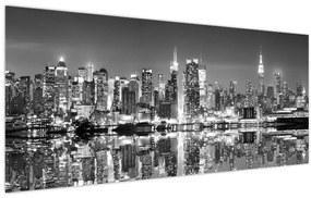 Tablou - New York, alb-negru (120x50 cm)