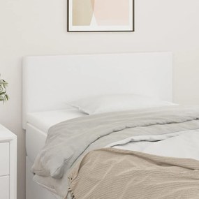 vidaXL Tăblie de pat, alb, 90x5x78/88 cm, piele ecologică