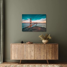 Tablou pe sticlă - Golden Gate, San Francisco (70x50 cm)