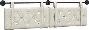 vidaXL Cap de pat suspendat Pe perete Crem 170 x 55 x 5 cm Catifea