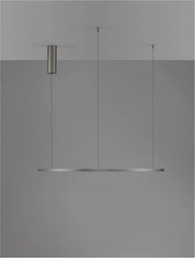 Lustra LED suspendata design modern circular TARQUIN D-80cm argintie