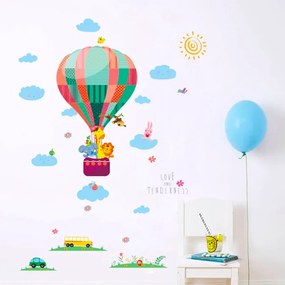 Autocolant de perete "Balon cu aer cald" 118x85cm