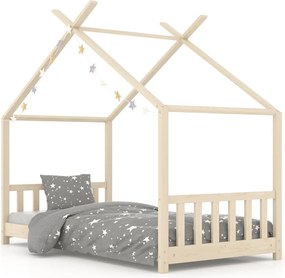 vidaXL Cadru de pat pentru copii, 70 x 140 cm, lemn masiv de pin
