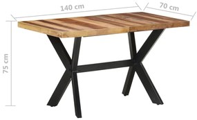 Masa de bucatarie, 140x70x75 cm, lemn masiv, finisaj sheesham 1, 140 x 70 x 75 cm