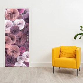 Fototapet pentru ușă - Abstract flori de trandafir (95x205cm)