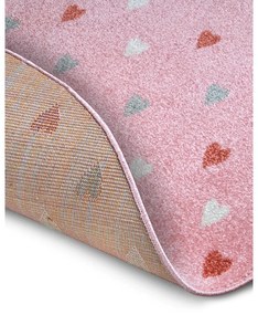 Covor pentru copii roz ø 140 cm Little Hearts – Hanse Home