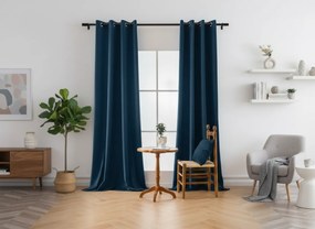 Draperie opaca DREAM VELVET 140x250 cm, petroliej Agatat: Inele metalice