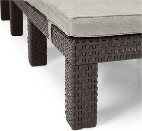 Șezlong de grădină maro din ratan artificial Daytona – Keter