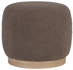 Belfort puf, pluș, maro, 44,5x40 cm