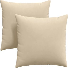 vidaXL Perne pentru canapea 2 pcs Crem 80 x 80 cm țesătură
