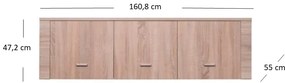 Suprastructură pentru dulap de haine Gwenn 3D (Stejar sonoma). 1052937