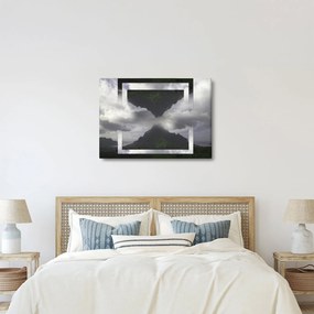 Tablou - Munții din Islanda, colaj geometric (70x50 cm)