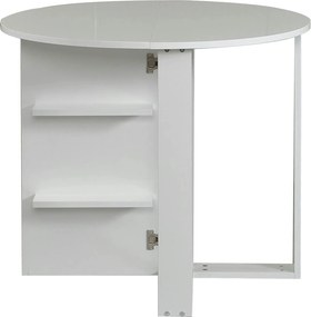 Masa plianta MIDDLE, alb, PAL melaminat, 90x45x77 cm