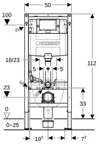 Cadru wc suspendat 12 cm Duofix cu rezervor wc incastrat Geberit Sigma