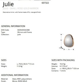 Oglinda decorativa 76x92cm Julie