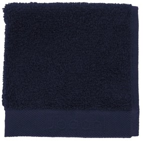 Prosop albastru închis din bumbac din frotir 30x30 cm Comfort – Södahl