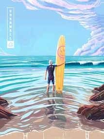 Ilustrație Surf Cornwall, Mark Harrison